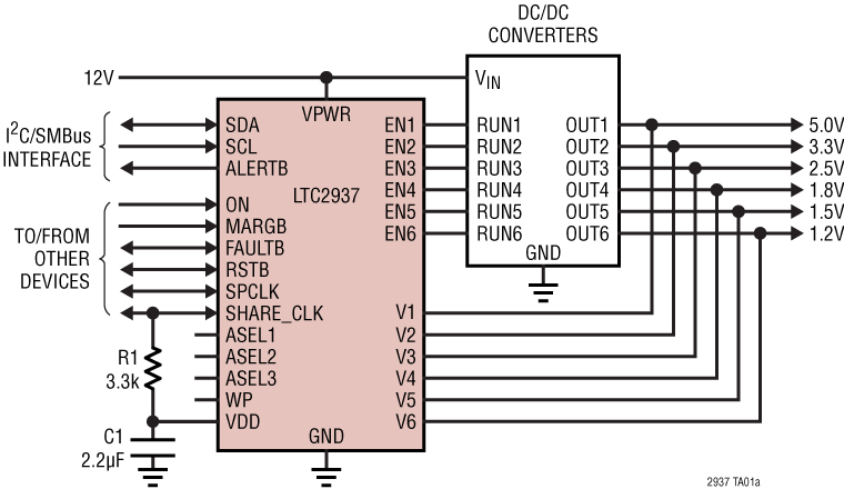 LTC2937 Application Circuit