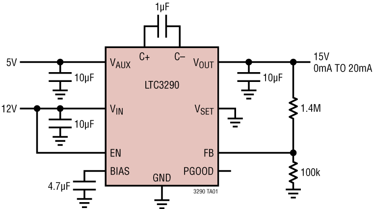 LTC3290 Application Circuit