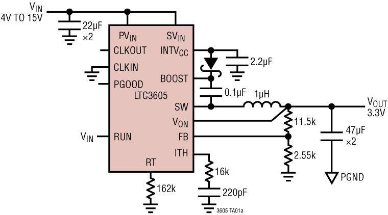 LTC3605 Application Circuit