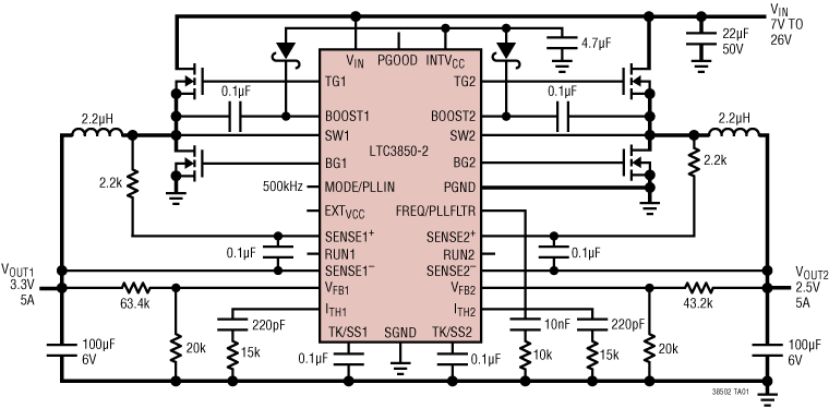 LTC3850-2 Application Circuit