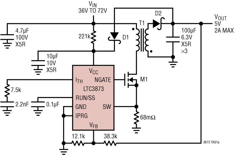 LTC3873 Application Circuit