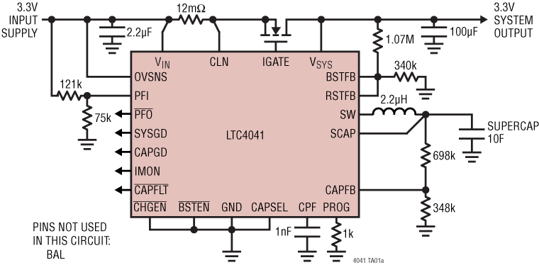 LTC4041 Application Circuit