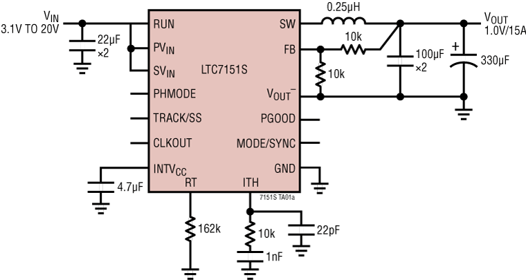LTC7151S Application Circuit