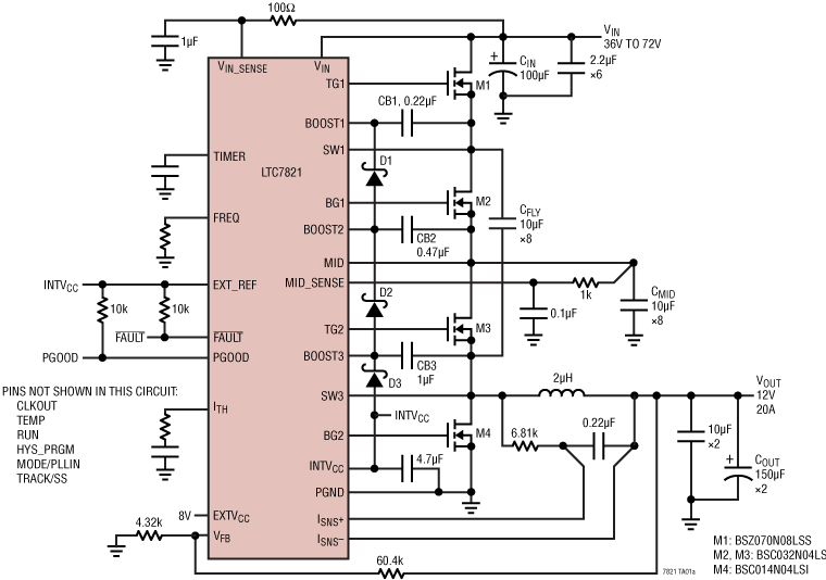 LTC7821 Application Circuit