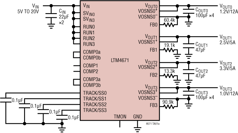 LTM4671 Application Circuit