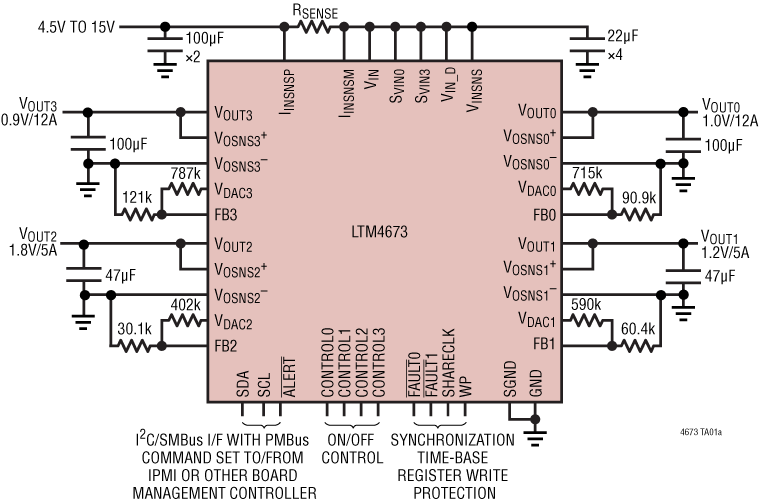 LTM4673 Application Circuit