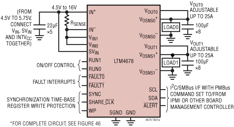 LTM4678 Application Circuit