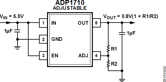 ADP1710 Adjustable Output