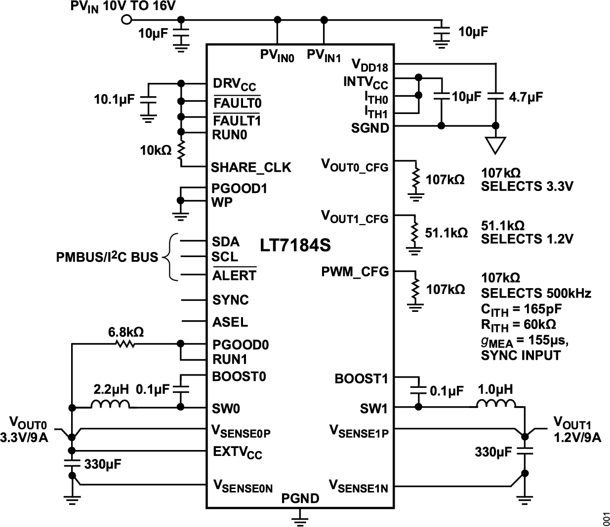 LT7184S Typical Application Circuit