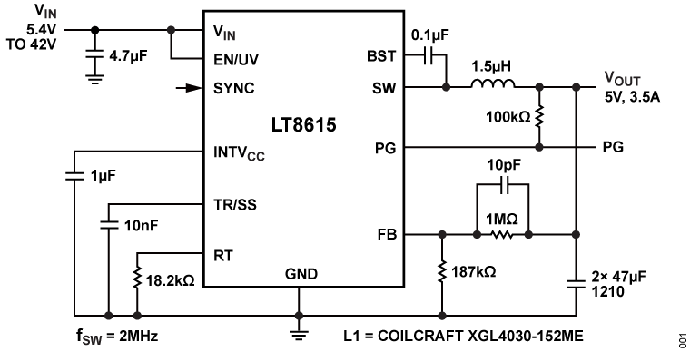 LT8615 Application Circuit