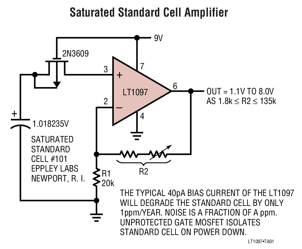Saturated Standard Cell Amplifier