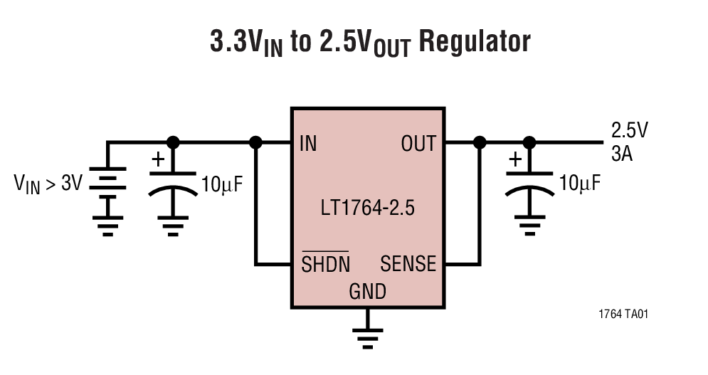 3.3VIN to 2.5VOUT Regulator