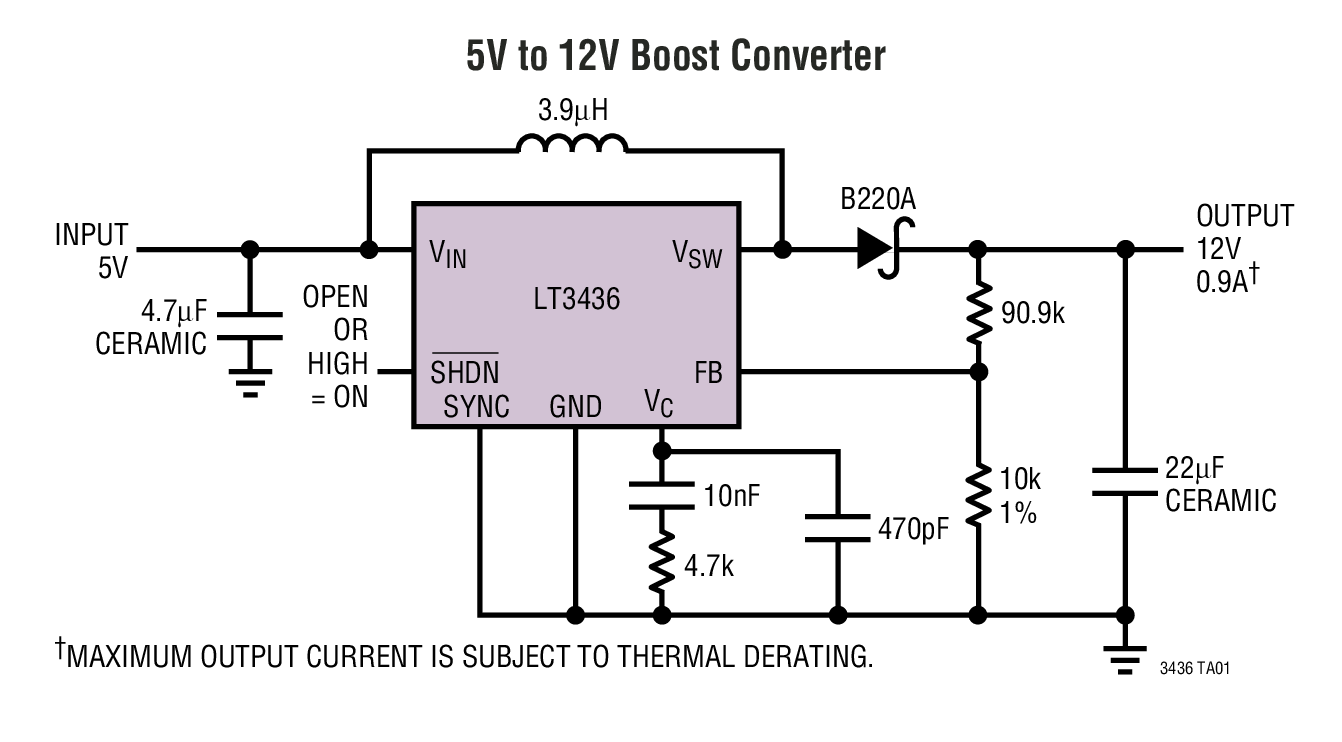 5V to 12V Boost Converter