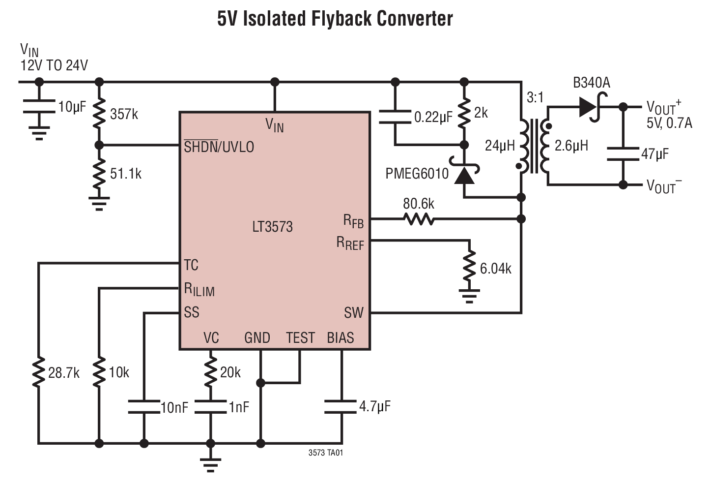 5V Isolated Flyback Converter