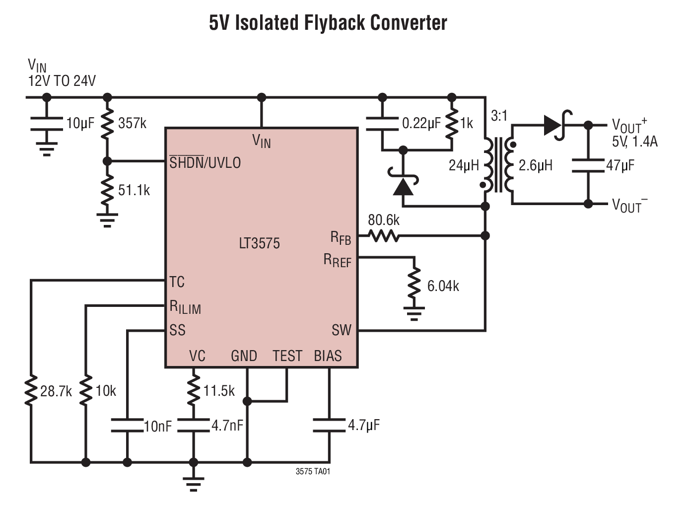 5V Isolated Flyback Converter