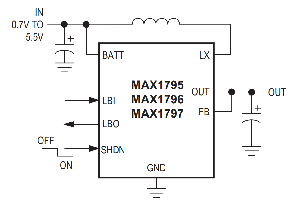 max1797 typical application circuit
