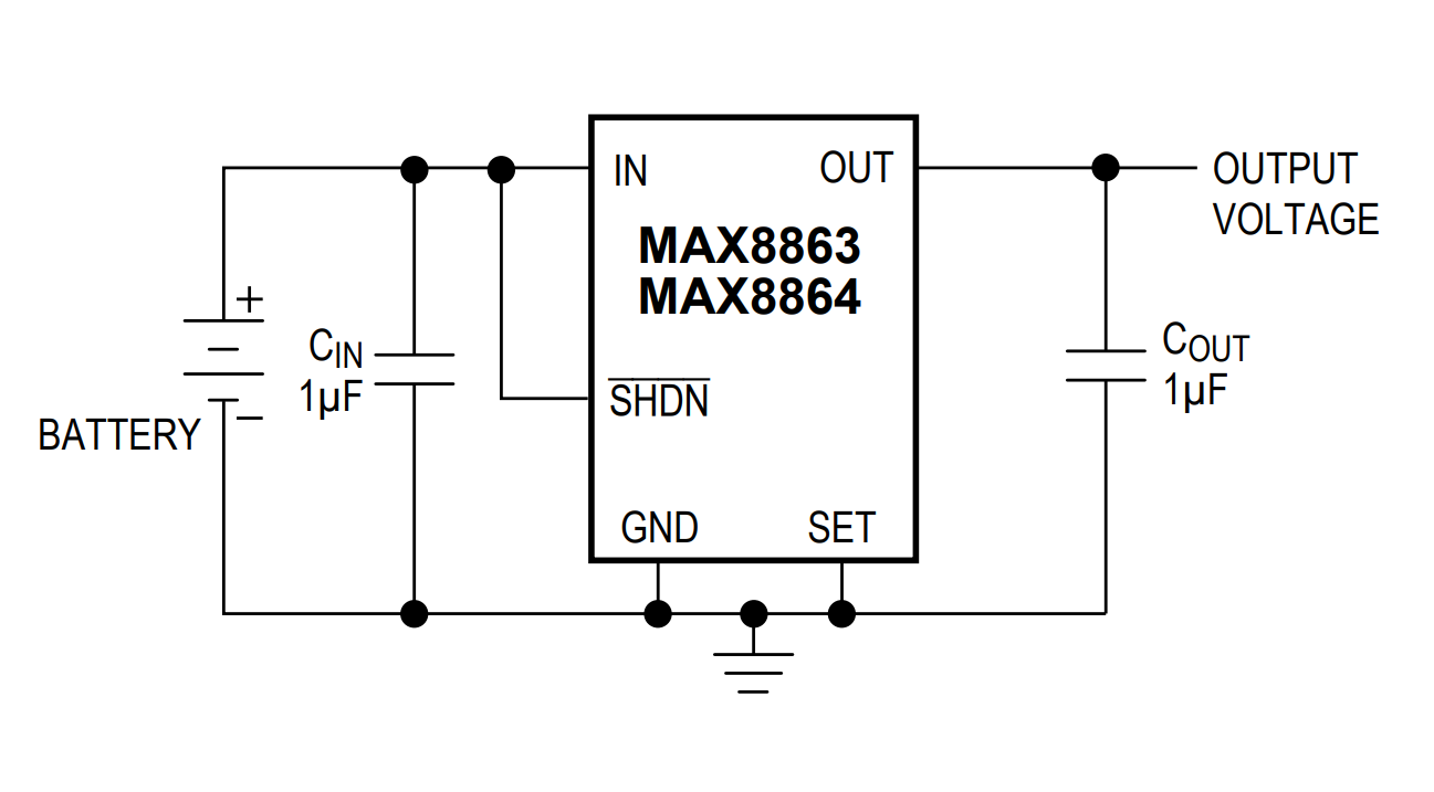 max8863 typical application circuit