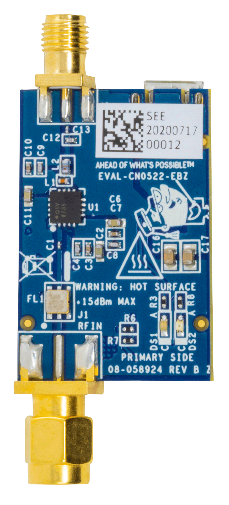 EVAL-CN0522-EBZ Evaluation Board - Top View