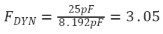 Equation to calculate the range extension factor required for the dynamic range.