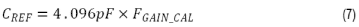 Equation to calculate the value of CREF.