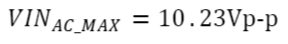 Formula for maximum peak-to-peak input voltage swing