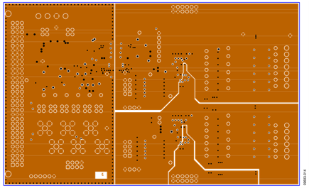 Layer 3 of the EVAL-AD7280AEDZ PCB Contains the Shielding Below the Daisy-Chain Signals