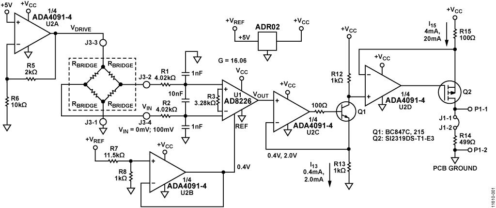 Pressure Sensor Signal Conditioning Circuit 