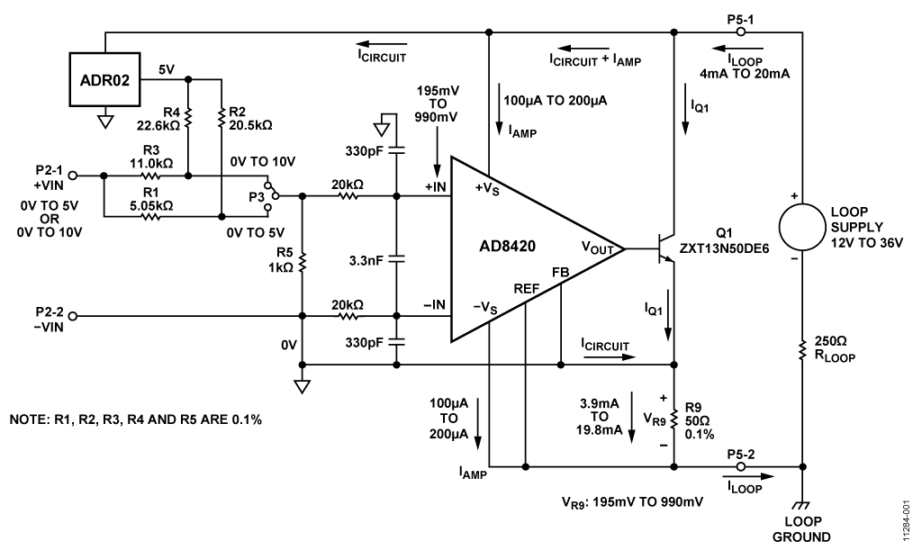 Robust Loop Powered Configurable Transmitter Circuit