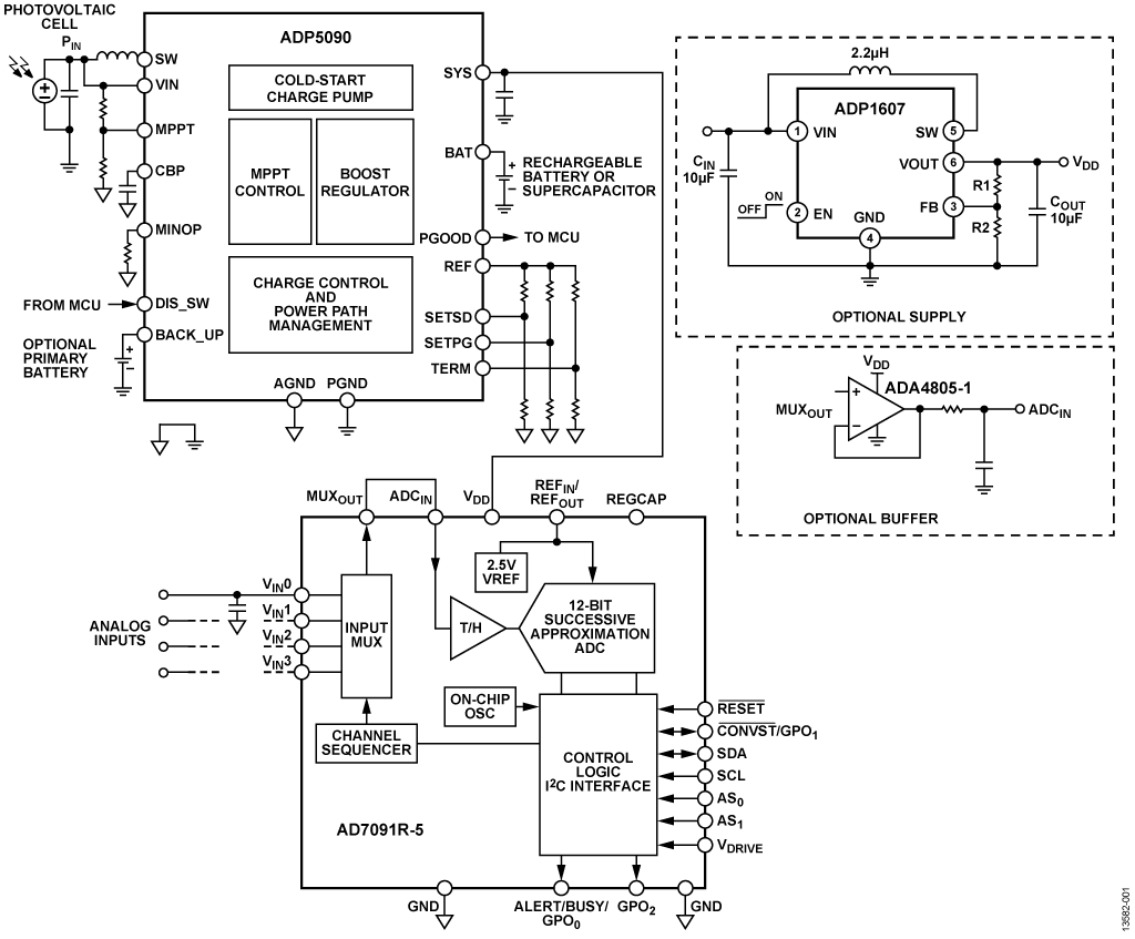 Low Power Data Acquisition System with Energy Harvesting Circuit