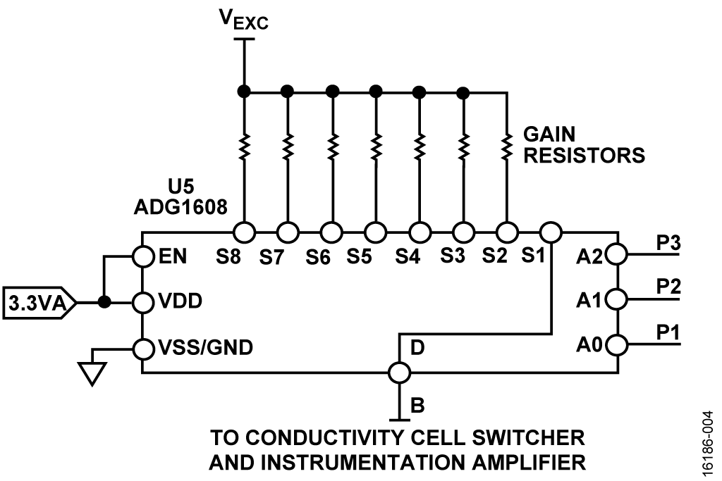 Multiplexing Gain Resistors