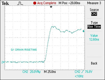 Figure 7. Drain voltage risetime