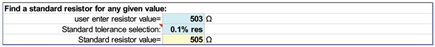 Figure 6. LTpowerCAD resistor divider tool: standard resistance finder.