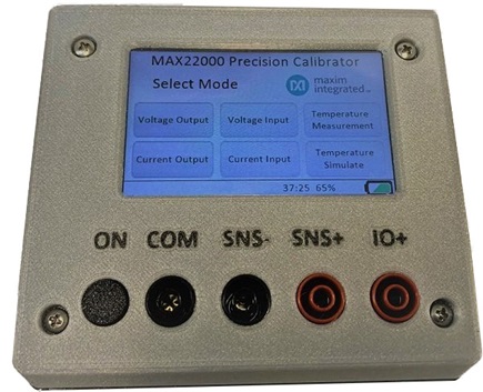 Figure 7. The MAX220000 precision calibrator in a 3D print case.