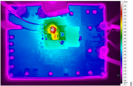Figure 22. Thermal Analysis, VIN = +36 V, VOUT = −48 V, IOUT = 2 A (No Air Flow).