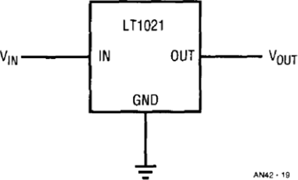 Figure 19. Basic Hookup for LT1021 Series Reference.