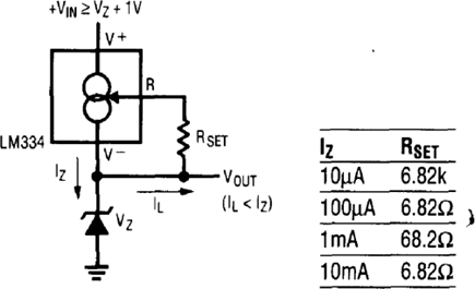 Figure 2. Current Source Stabilized Reference.