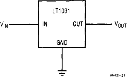 Figure 21. Basic Hookup for LT1031 Series Reference.