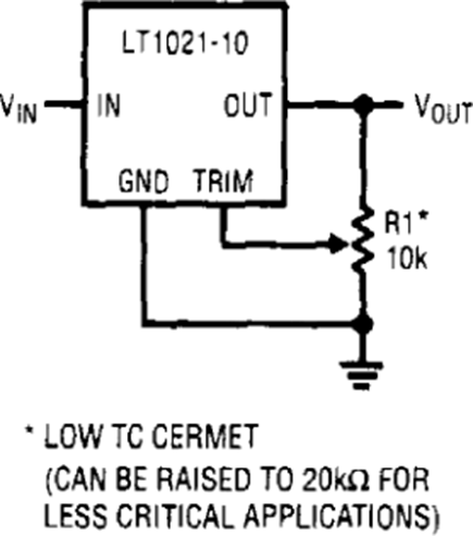 Figure 22. 10V Output, Full Trim Range (±0.7%).