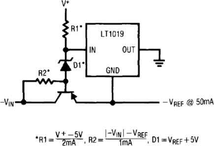 Figure 37. Current Boost Negative Reference (LT1019-2.5, -5, -10).