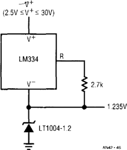 Figure 46. 1.2V Output, Micropower Reference with Wide Input Voltage Range.