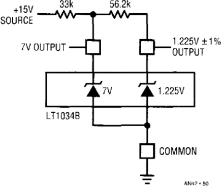 Figure 50. +1.2V, +7V Output, Pre-Regulated Reference.