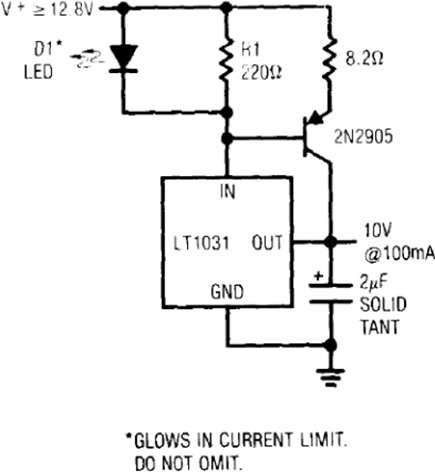 Figure 55. 10V Boosted Output with Current Limit (100mA).