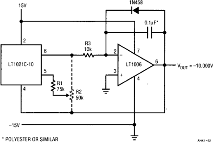 Figure 62. –10V Output, Low Noise Reference.