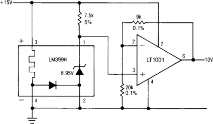 Figure 72. 10V Output, Temperature Stabilized Reference.