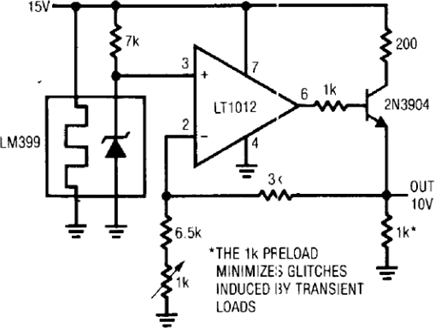 Figure 73. Temperature Stabilized 10V Buffered Reference.