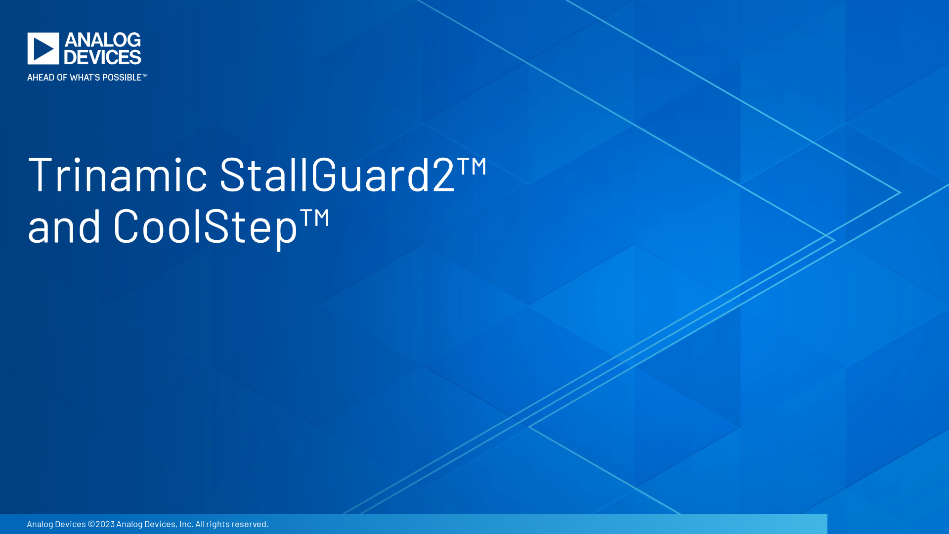 Trinamic stallGuard2™ and coolStep™