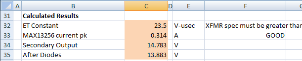 Figure 8. Data entry for MAX13256 general-purpose transformer example, entered by customer section.