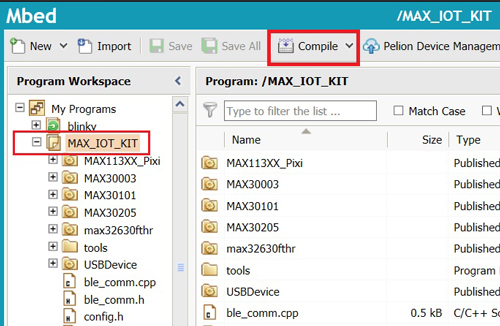 Figure 8. Compile the program.