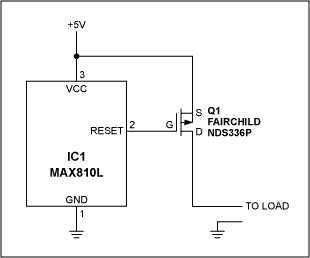 Figure 1. This protection circuit applies power to the load only when VCC is above a pre-set threshold voltage.