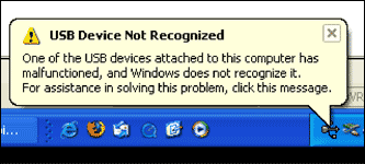 図5. Windows XPの警報メッセージ